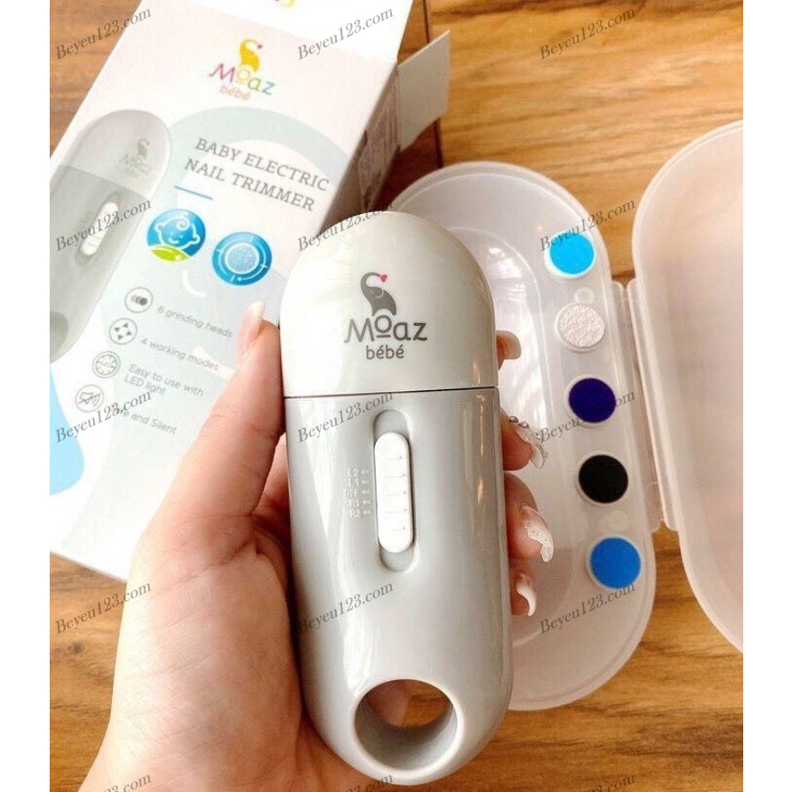 Máy Dũa Móng Tay Cho bé Moaz Bebe MB-015 MB015 - An Toàn Cho Bé sơ sinh - BH 12 THÁNG