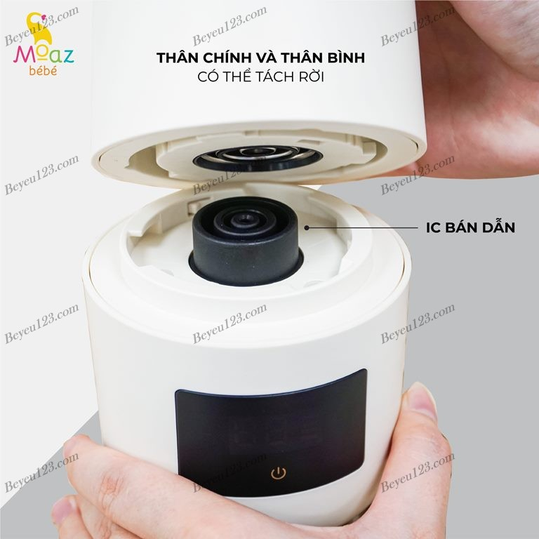 Máy đun nước, bình đun nước pha sữa di động Moaz BéBé MB-058 MB058 / Máy tiệt trùng núm ti giả tia UVC MB045