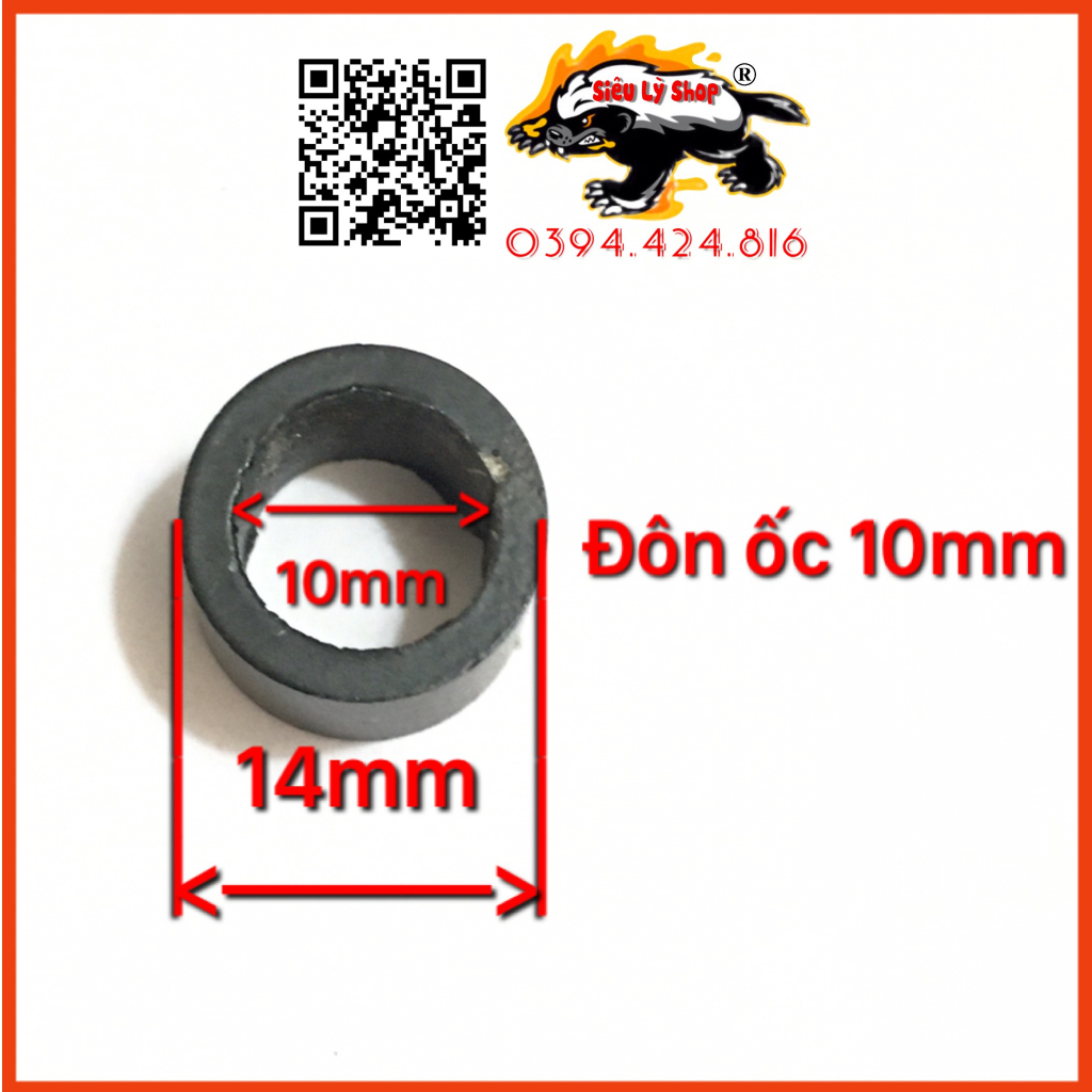 Ắc đôn cao ốc chân kính, trợ sáng, baga xe máy - Lỗ 6mm, 10mm