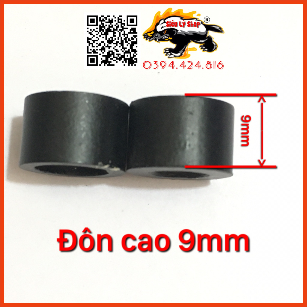 Ắc đôn cao ốc chân kính, trợ sáng, baga xe máy - Lỗ 6mm, 10mm