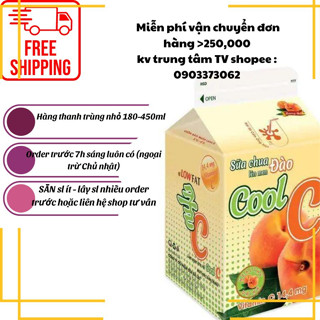 Sữa chua lên men đào cool C Đà Lạt milk 180ml date mới