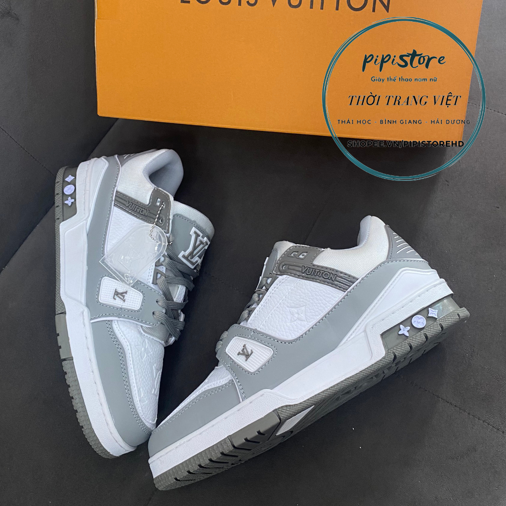 Giày thể thao Lv xám đen, louis vuiton Gray Black. size 36-43