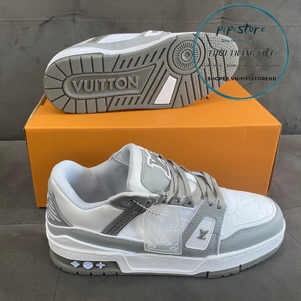 Giày thể thao Lv xám đen, louis vuiton Gray Black. size 36-43