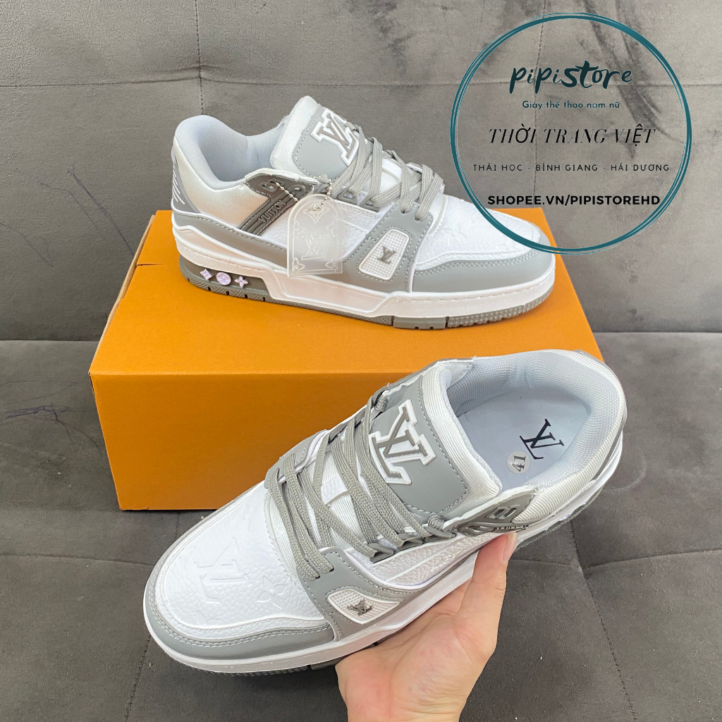 Giày thể thao Lv xám đen, louis vuiton Gray Black. size 36-43
