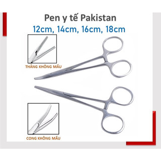 [HÀNG LOẠI 1] Panh pen y tế thẳng cong không mấu Hàng pakistan Panh pen kẹp bông gạc y tế thẳng không mấu,cong không mấu