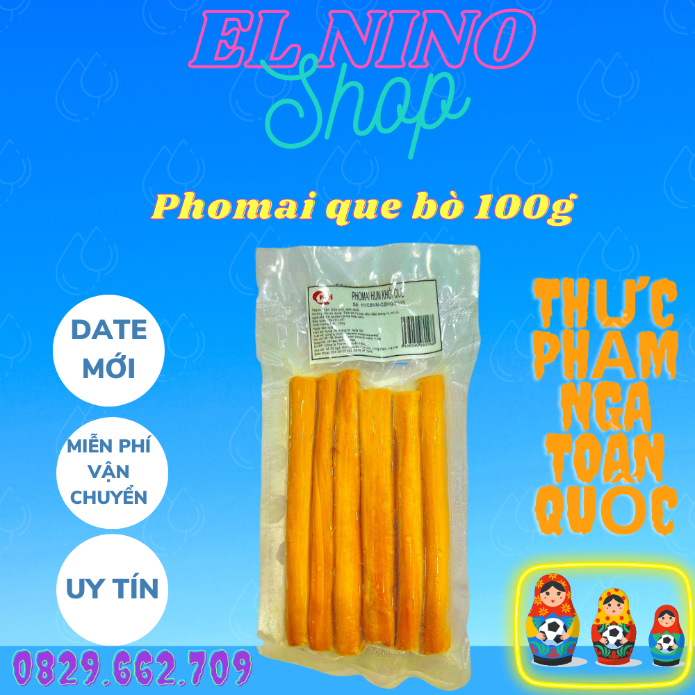 Phomai que hun khói Nga 100g - Phomai xông khói sữa bò , date T3/2024