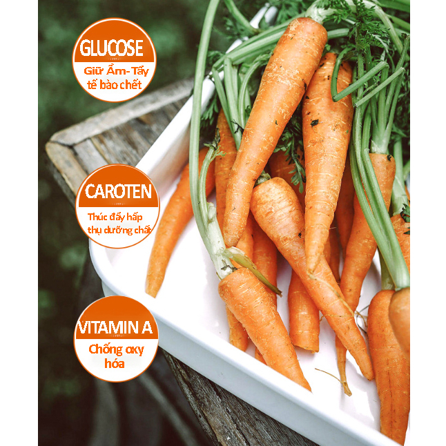 Mặt nạ giấy sủi bọt cà rốt  giảm mụn dưỡng da chống lão hóa dưỡng ẩm trắng da BIGSALEMART M25