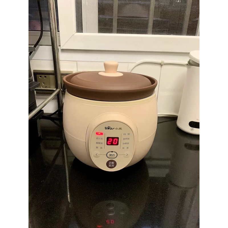 Nồi Nấu Chậm Bear Lõi Gốm Sa Tử Nấu Cháo Hầm Canh Dung Tích 2L Có Bảo Hành - Cáo Đeo Nơ