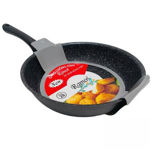 Chảo Chống Dính Vân Đá Ramos 3 Lớp Chống Dính Tay Cầm Nhựa Bakelite Chống Cháy