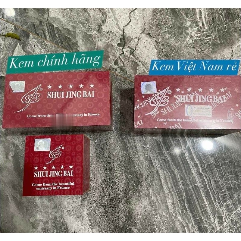 Kem mờ nám,tàn nhang dưỡng trắng da Bạch Thủy Tinh Shui Jing Bai gồm 2 lọ (Chính hãng vỏ có hình nốt nhạc)
