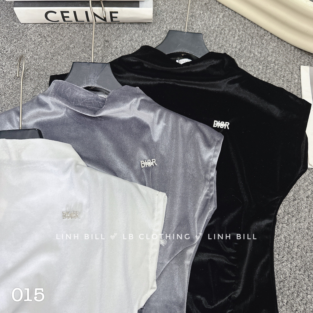 Áo nhung cổ leo kèm tang DI . O AT56