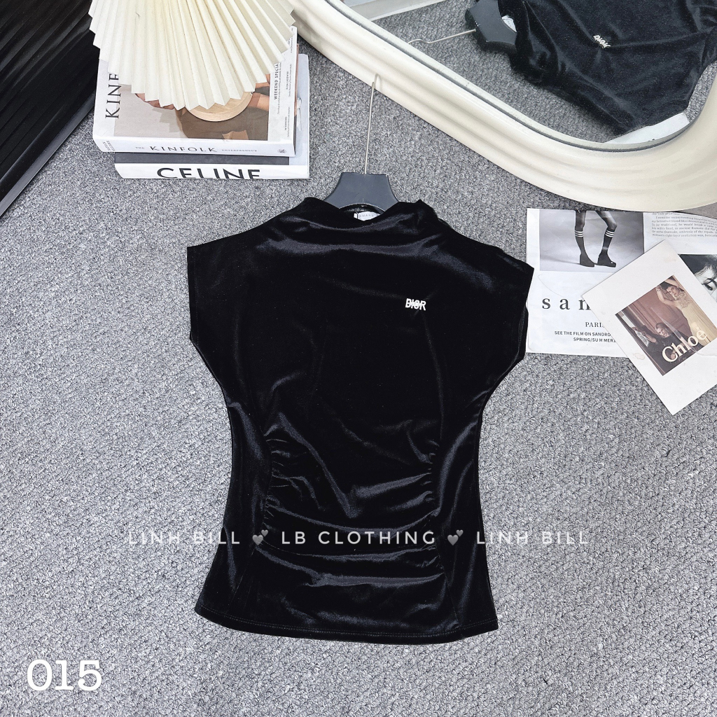 Áo nhung cổ leo kèm tang DI . O AT56