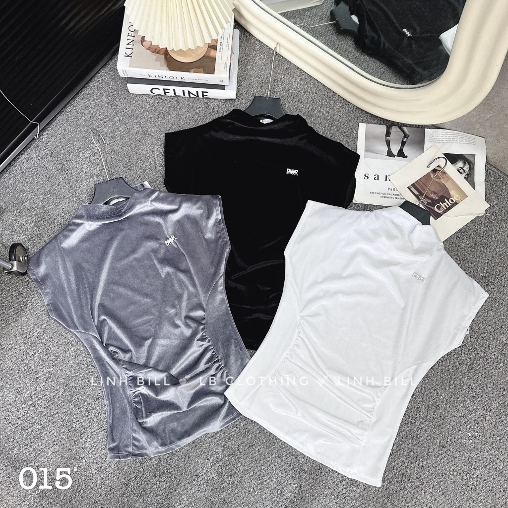 Áo nhung cổ leo kèm tang DI . O AT56