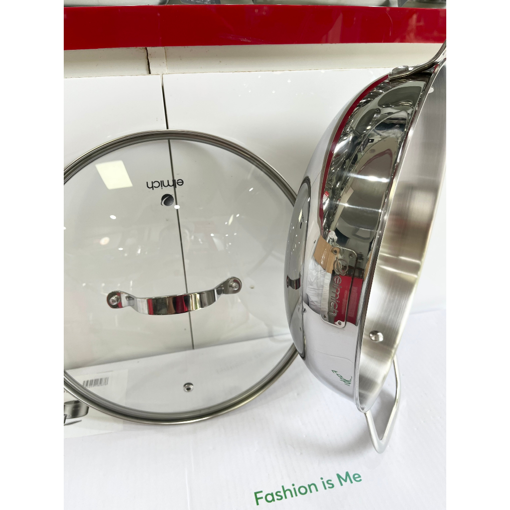 Chảo xào inox cao cấp 3 lớp đáy liền Elmich Trimax EL-3798 size 30cm