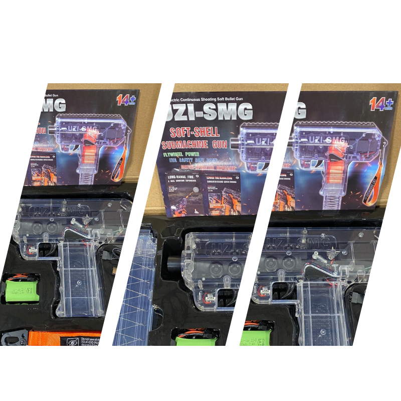 Đồ chơi trẻ em Uzy-SMG nhựa ABS chạy pin bản full option