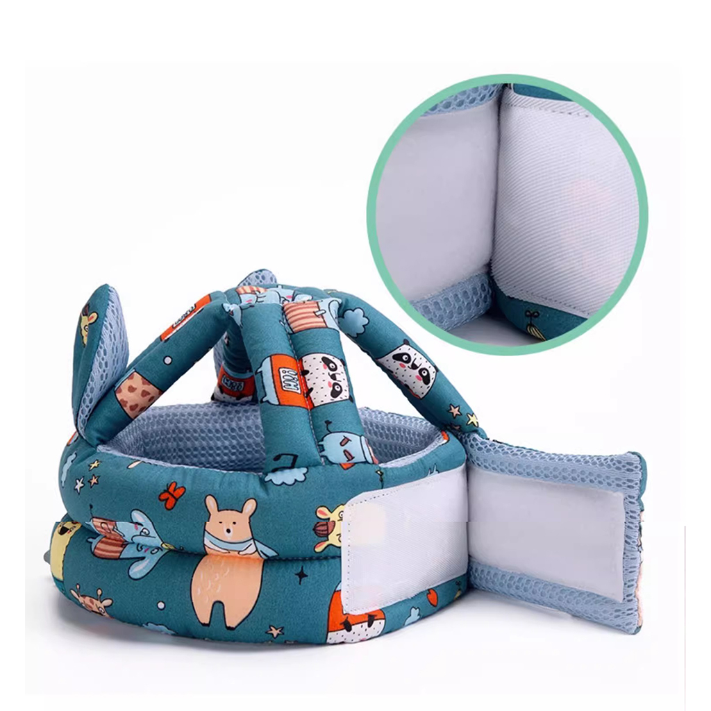 Mũ bảo vệ đầu cho bé tập đi - Mũ bảo hiểm cho bé hình động vật Safari