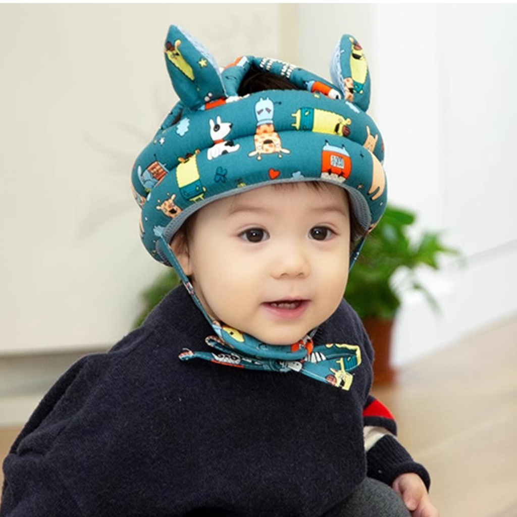 Mũ bảo vệ đầu cho bé tập đi - Mũ bảo hiểm cho bé hình động vật Safari