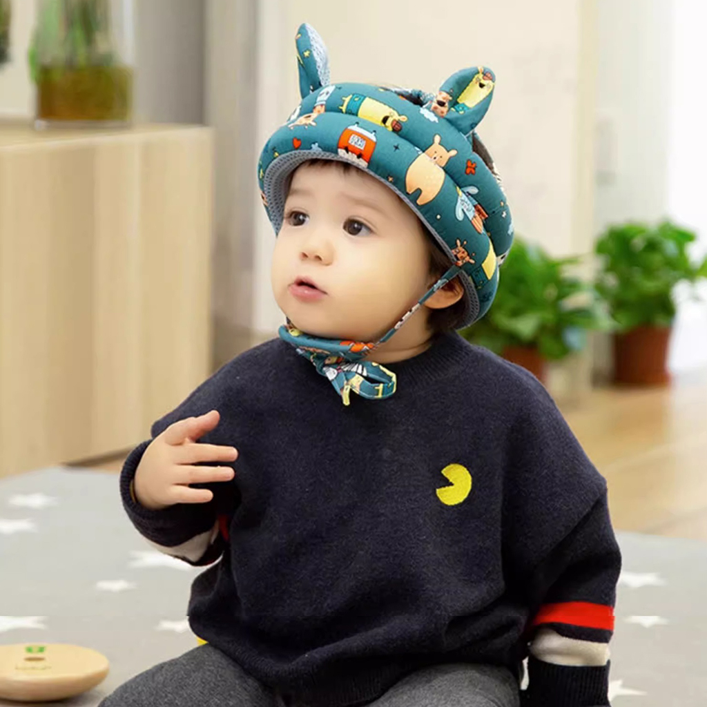 Mũ bảo vệ đầu cho bé tập đi - Mũ bảo hiểm cho bé hình động vật Safari