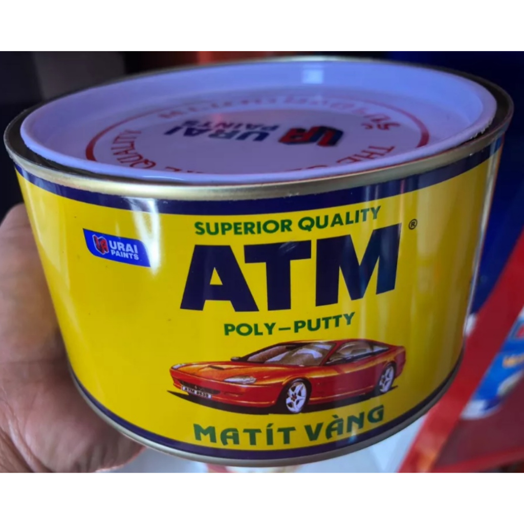 Bộ trét ATM Vàng, Bột Bả Sơn Ôtô -Chính Hãng- 1kg