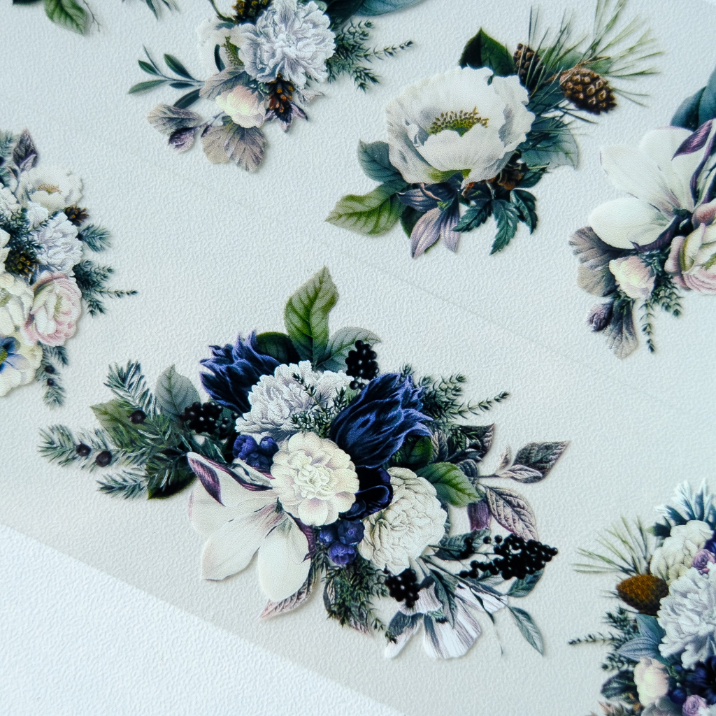 Meohime 𓃠 Băng dán PET tape hoa tone lạnh