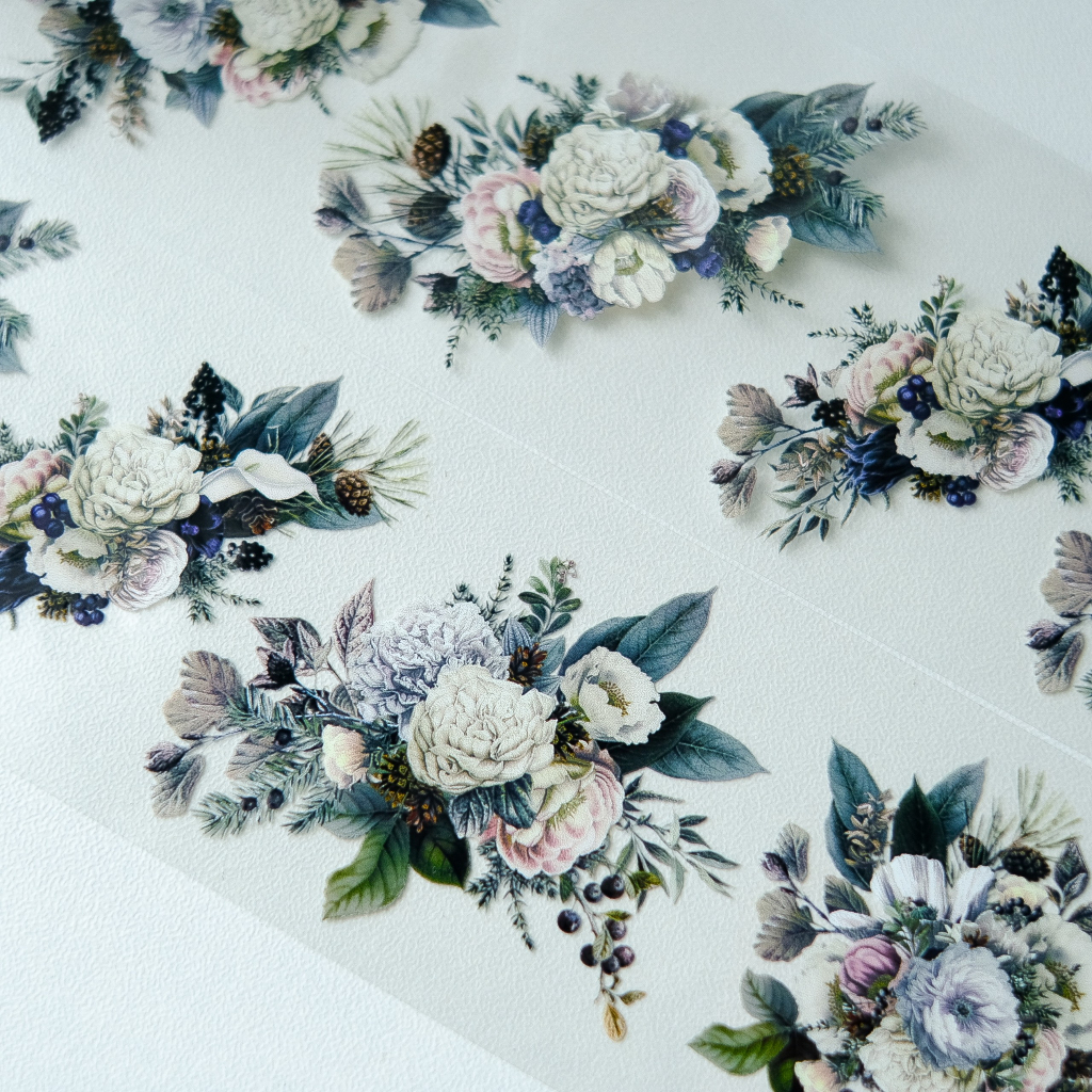 Meohime 𓃠 Băng dán PET tape hoa tone lạnh