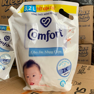 Nước xả vải Comfort dịu nhẹ thơm hương phấn 3l ( mầu trắng )