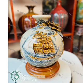 Bình hút lộc rạn đắp nổi, bình phong thủy thu hút tài lộc, bình tích lộc, bình trang trí nhiều mẫu