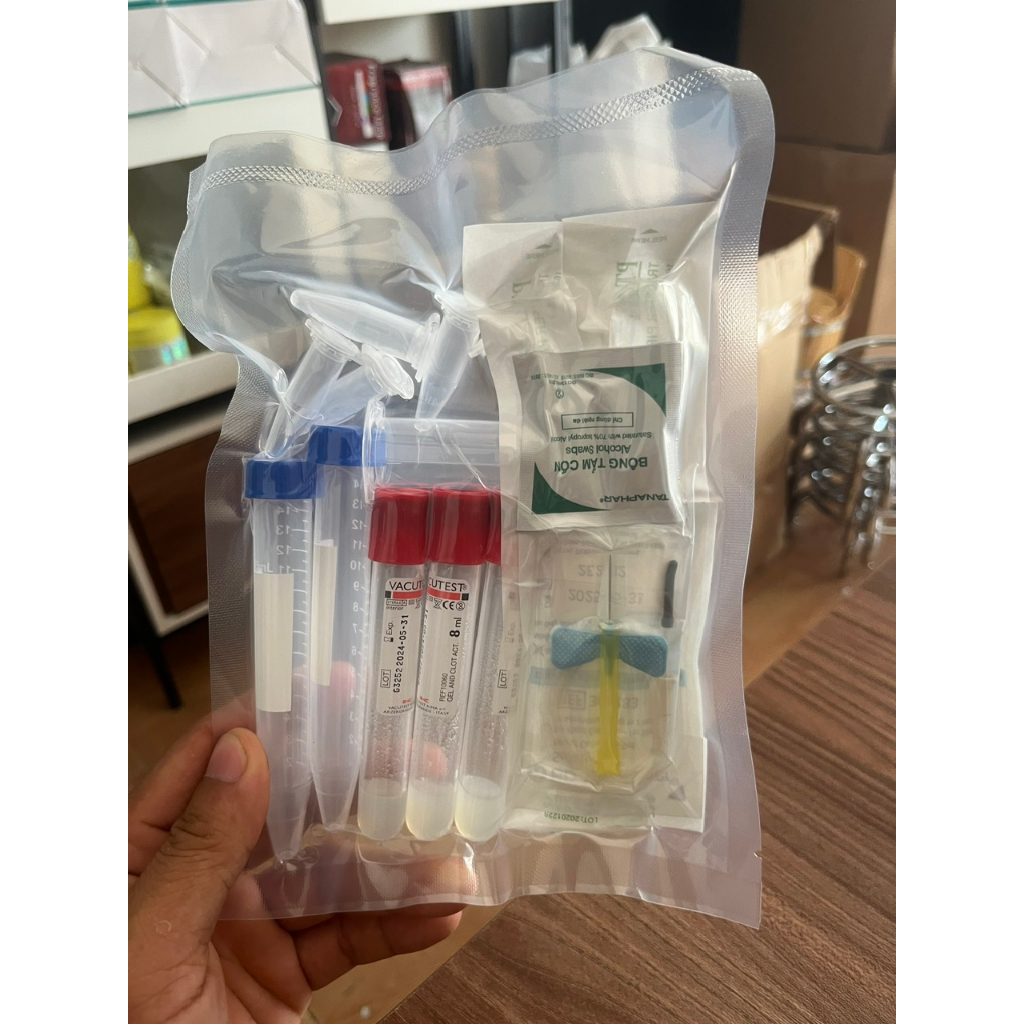 Bộ Kit PRP 12 Món Sẵn Chất Hoạt Hoá Hàng Công Ty Hút Chân Không