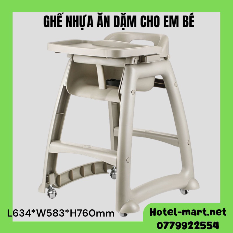 Ghế Trẻ Em Cho Nhà Hàng Khách Sạn, Ghế Nhựa Ăn Dặm Cho Bé Có Bàn Ăn