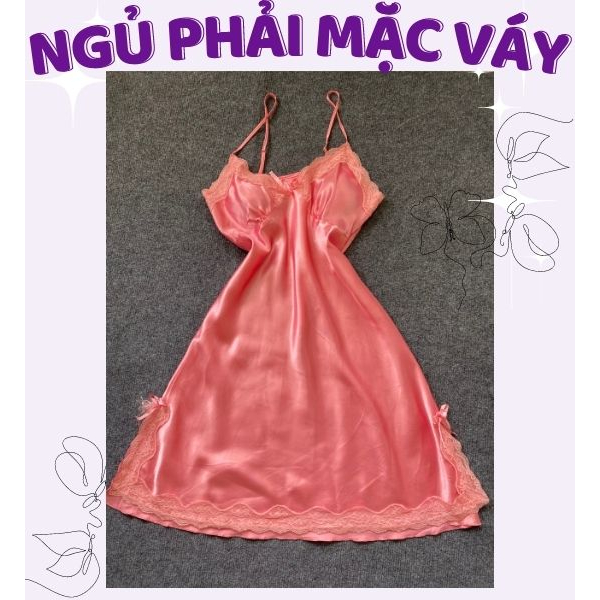 Váy ngủ lụa 2hands sexy gợi cảm dễ thương thanh lý nguphaimacvay1308-40