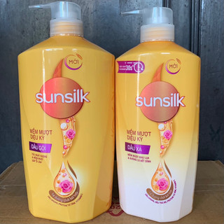  Gội Xả Sunsilk Mềm Mượt Diệu Kỳ 900g và 640g   mầu vàng   