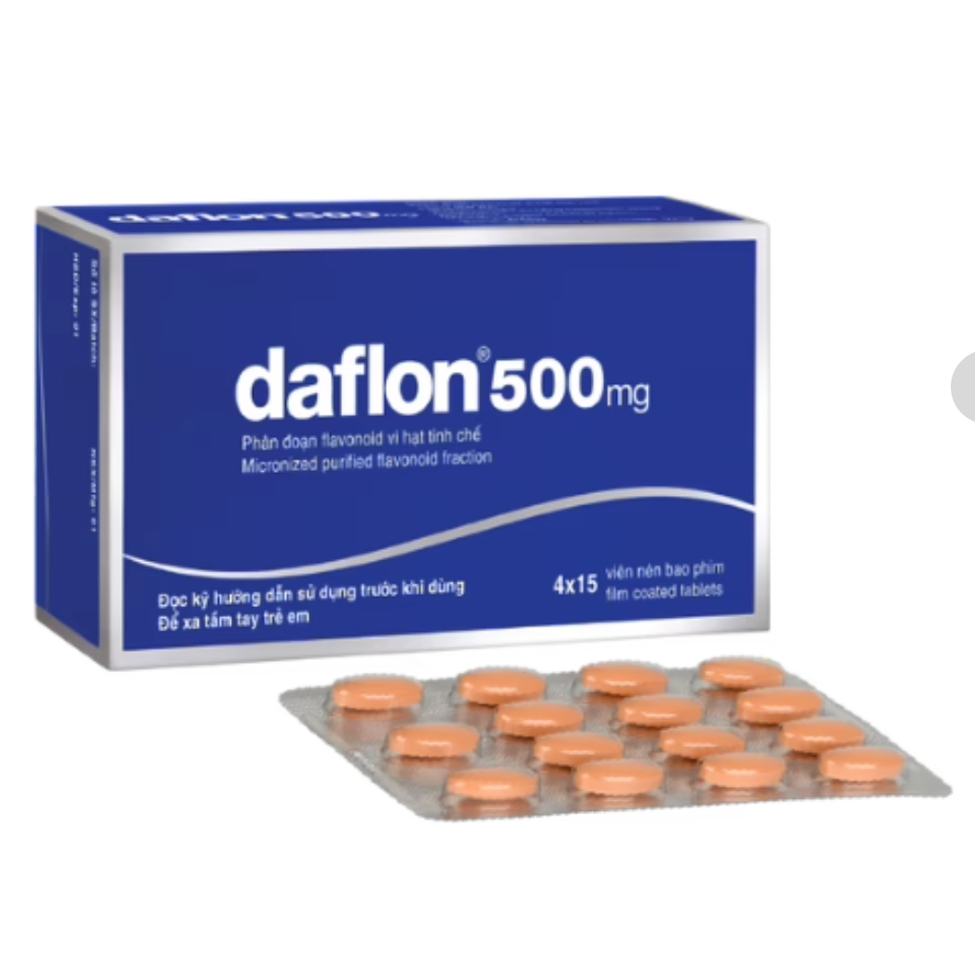 Daflon hỗ trợ Giãn tĩnh mạch 500mg