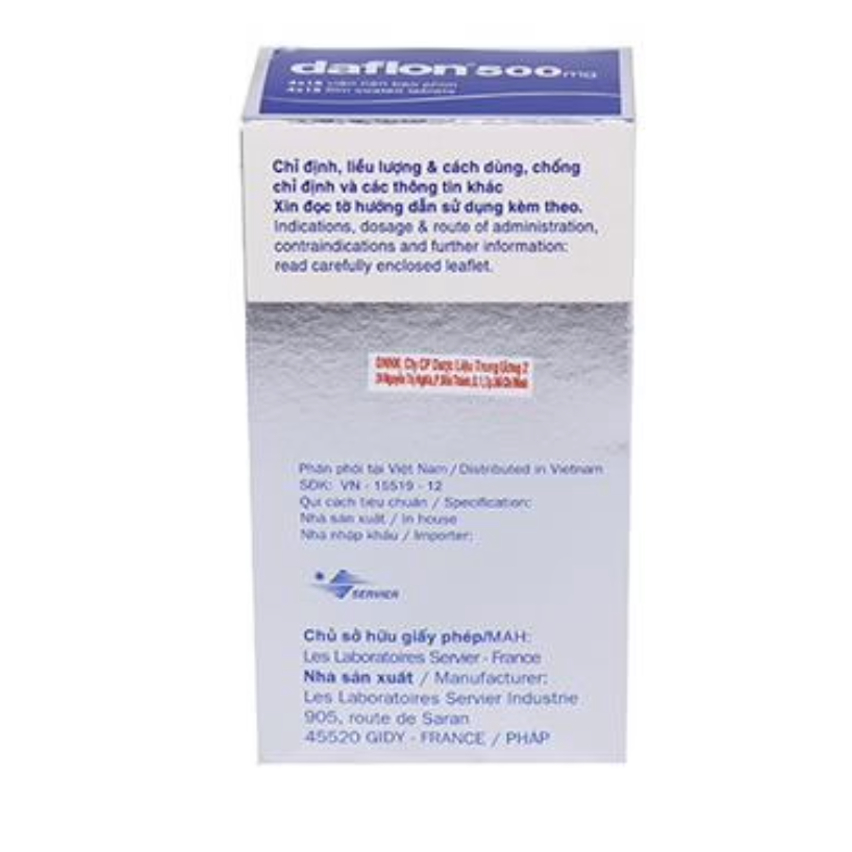 Daflon hỗ trợ Giãn tĩnh mạch 500mg