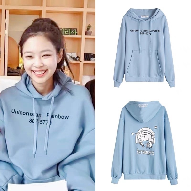 Áo hoodie giống Jennie BLACKPINK, JB GOT7