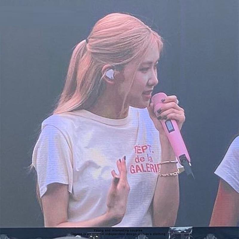 Áo thun thần tượng Kpop DÉPT de la GALERIE giống Rosé Blackpink