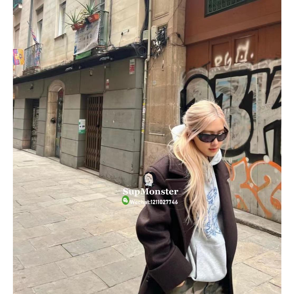 Áo hoodie xám Rosé Blackpink thần tượng Kpop