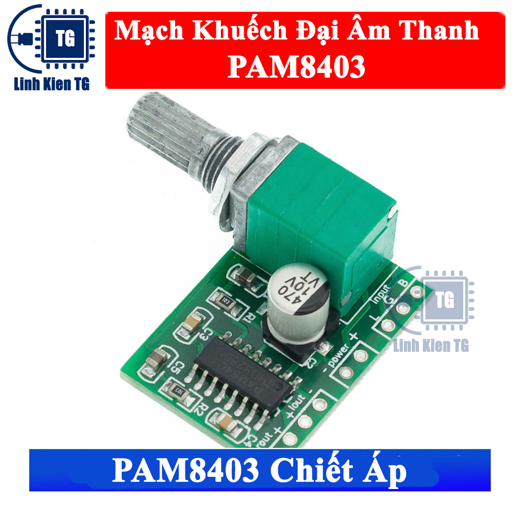 Mạch Khuếch Đại Âm Thanh PAM8403 2x3W 2.5V-5.5V nguồn USB 2 kênh