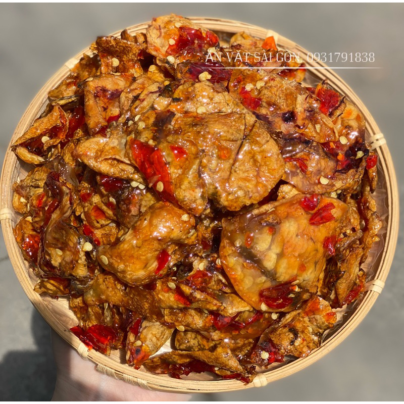 Mực rim sate đồ ăn vặt sài gòn ngon