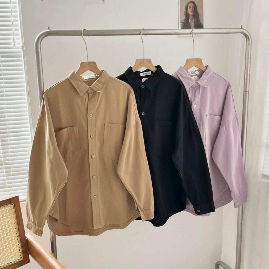 Áo Sơ Mi Nữ HN Dài Tay 2 Túi To Lai Bầu XONXEN SHOP QUẢNG NGÃI Mã A622