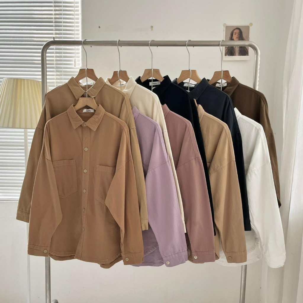 Áo Sơ Mi Nữ HN Dài Tay 2 Túi To Lai Bầu XONXEN SHOP QUẢNG NGÃI Mã A622