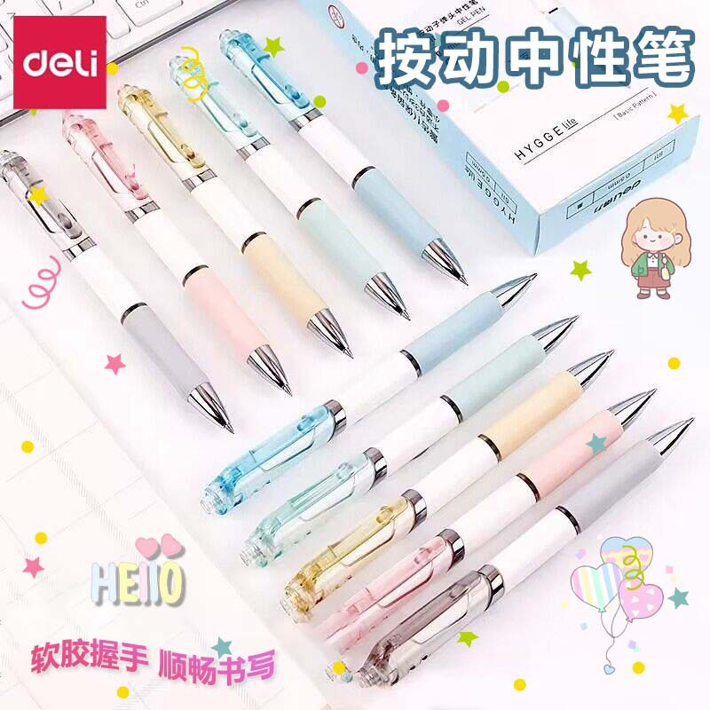 Bút Gel Deli Bút Nước S11 Viết Chính Hãng Ngòi 0.5mm Dành Cho Học Sinh Sinh Viên Văn Phòng Phẩm