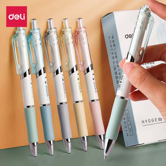 Bút Gel Deli Bút Nước S11 Viết Chính Hãng Ngòi 0.5mm Dành Cho Học Sinh Sinh Viên Văn Phòng Phẩm