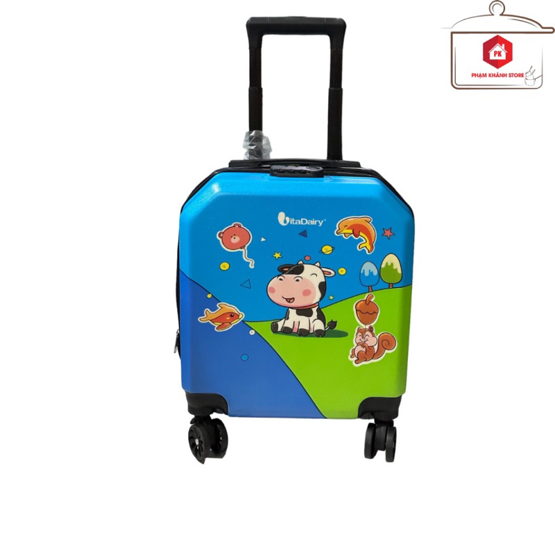 Vali kéo cho bé yêu khám phá thế giới size 18inch hkm Vitadairy