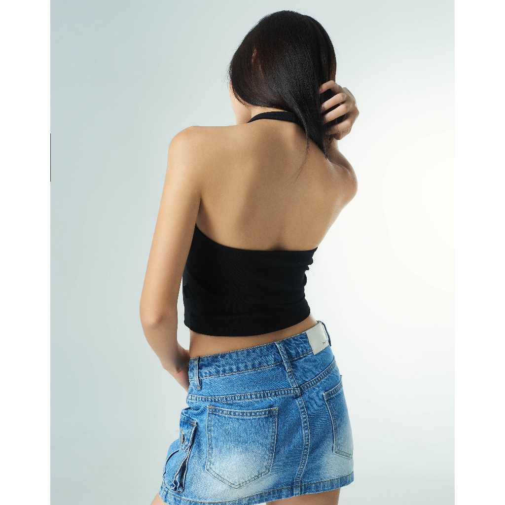 Chân Váy Jeans Nữ Túi Hộp PRADIES Cargo Denim Skirt