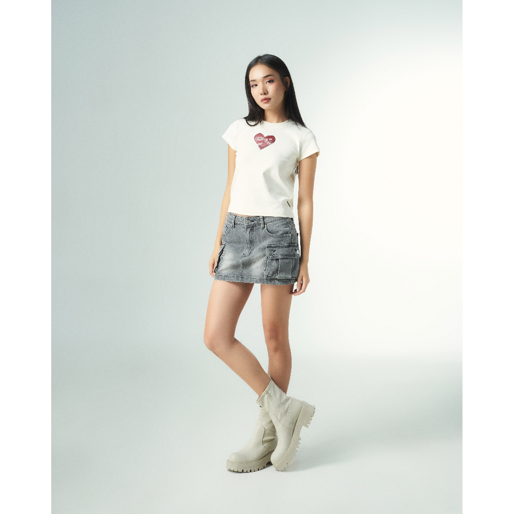 Chân Váy Jeans Nữ Túi Hộp PRADIES Cargo Denim Skirt