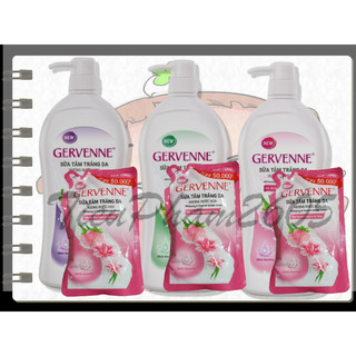 SỮA TẮM GERVENNE 1200G KÈM TÚI 380G.