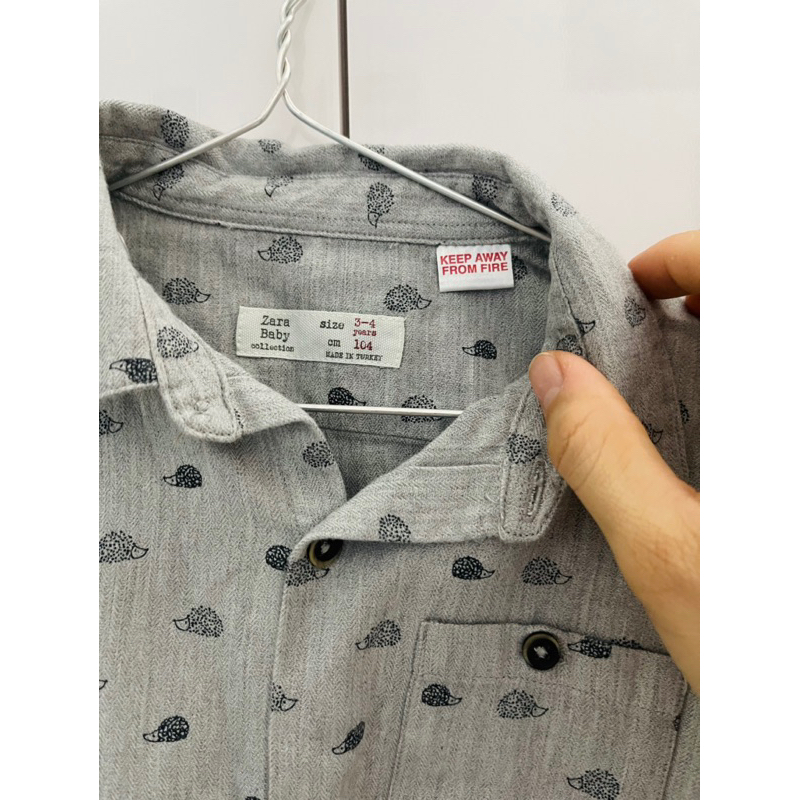 Áo sơ mi bé trai hiệu Zara auth size 104cm bé 3-4 tuổi 90%