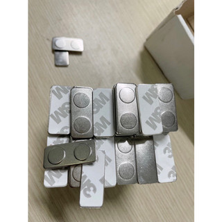 Nam châm thẻ tên 2 nút ngắn KT 35x13mm nam châm khuy áo - nam châm cài áo