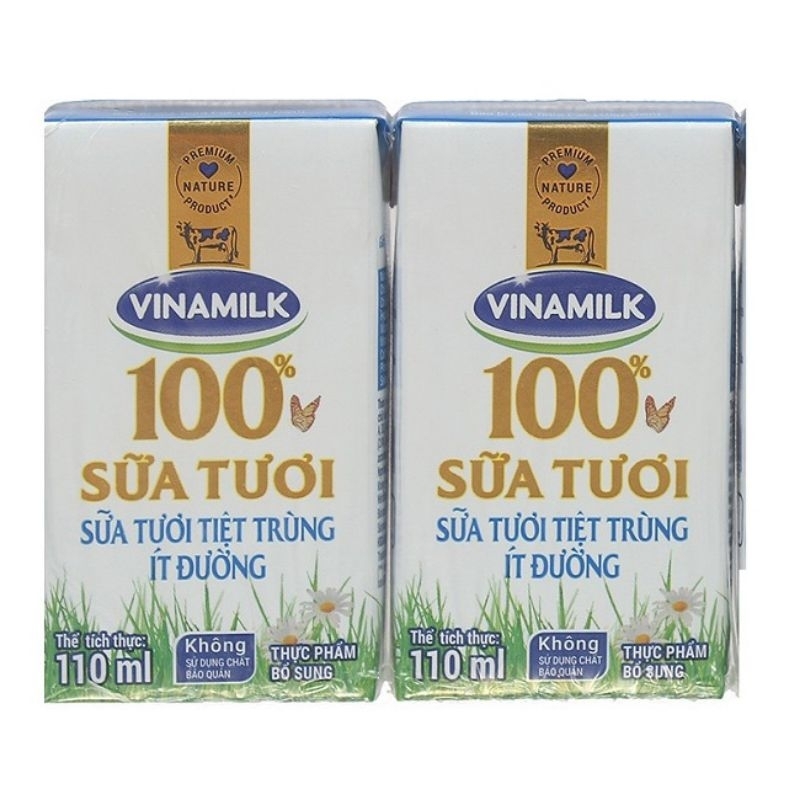 2 dây sữa Vinamilk 110ml (ít đường)