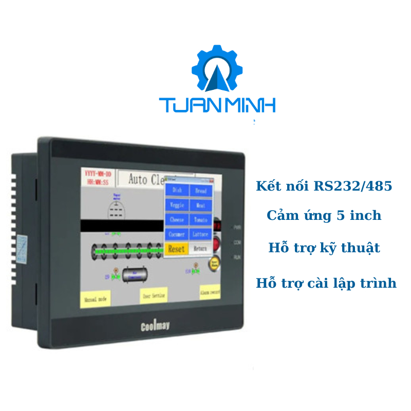 Màn hình HMI kết nối công nghiệp, cảm ứng Coolmay 5 inch HMI TK6050FH